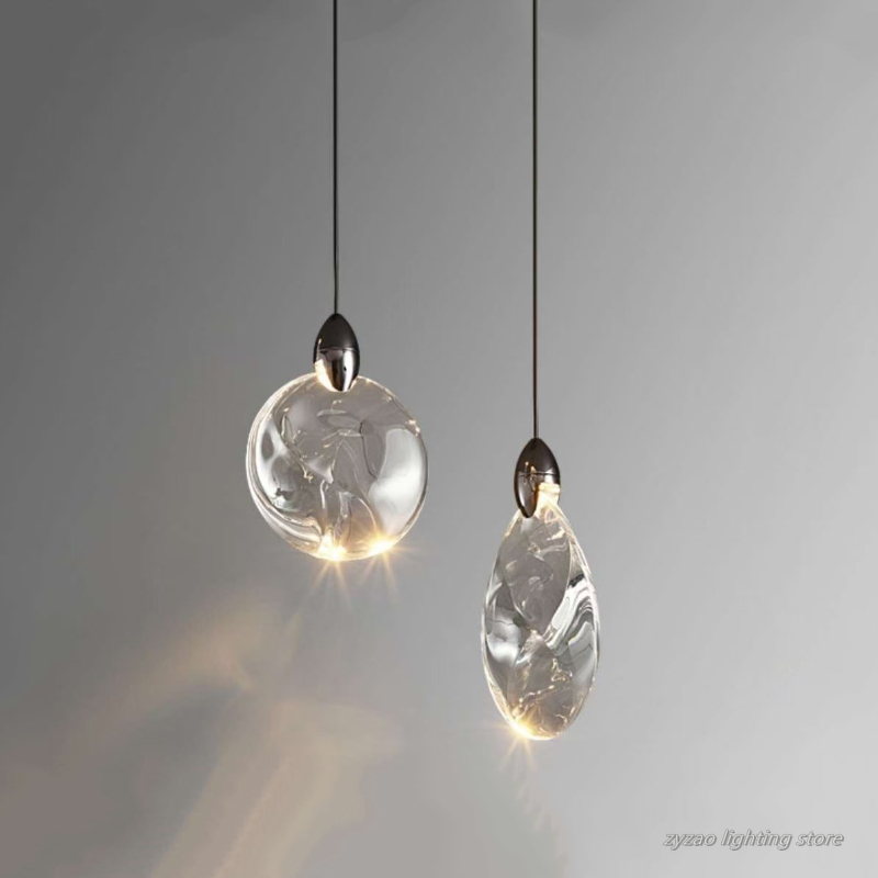 Hanging Moon Lamp - Bedroom Creative Crystal Pendant Lights Bedside