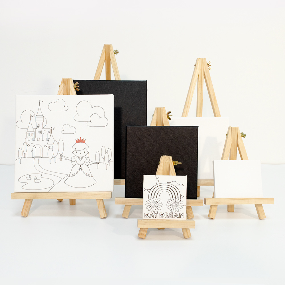Canvas Painting - Mini Easel Artists Mini Shelf Canvas