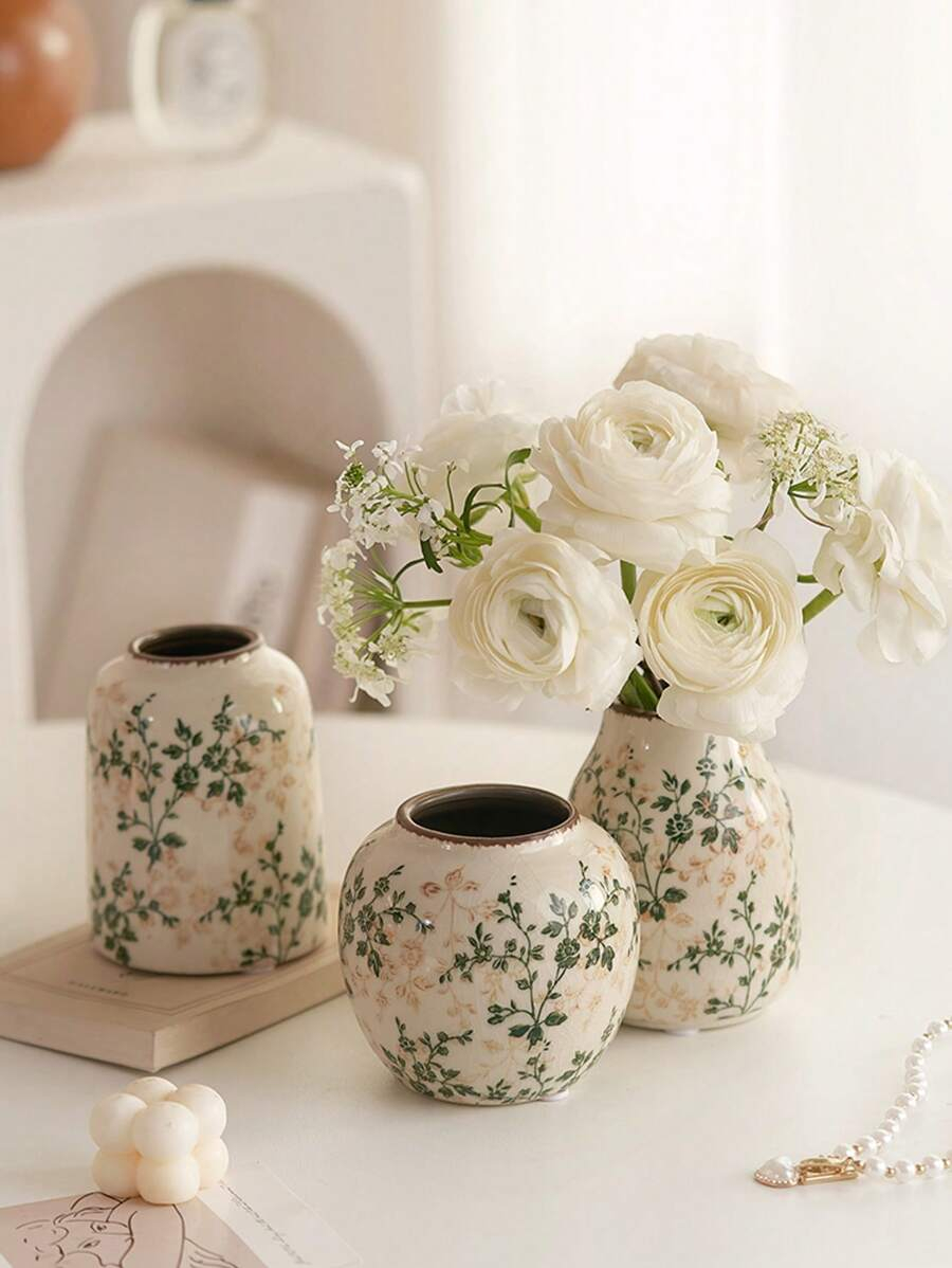 Home Decor Zen Style - 1/3pcs Mini Handmade Vintage Green Ceramic