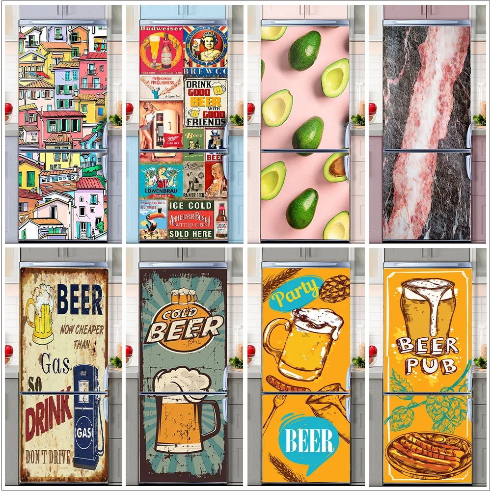 Home Decor On Sale - Retro Graffiti Fridge Door Mural Sticker