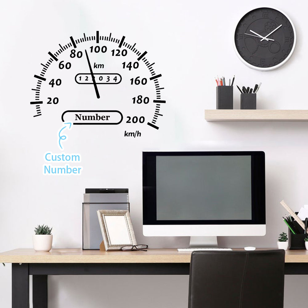 Home Decor Sticker - 1PC Creative Fuel Gauge Personalized Name