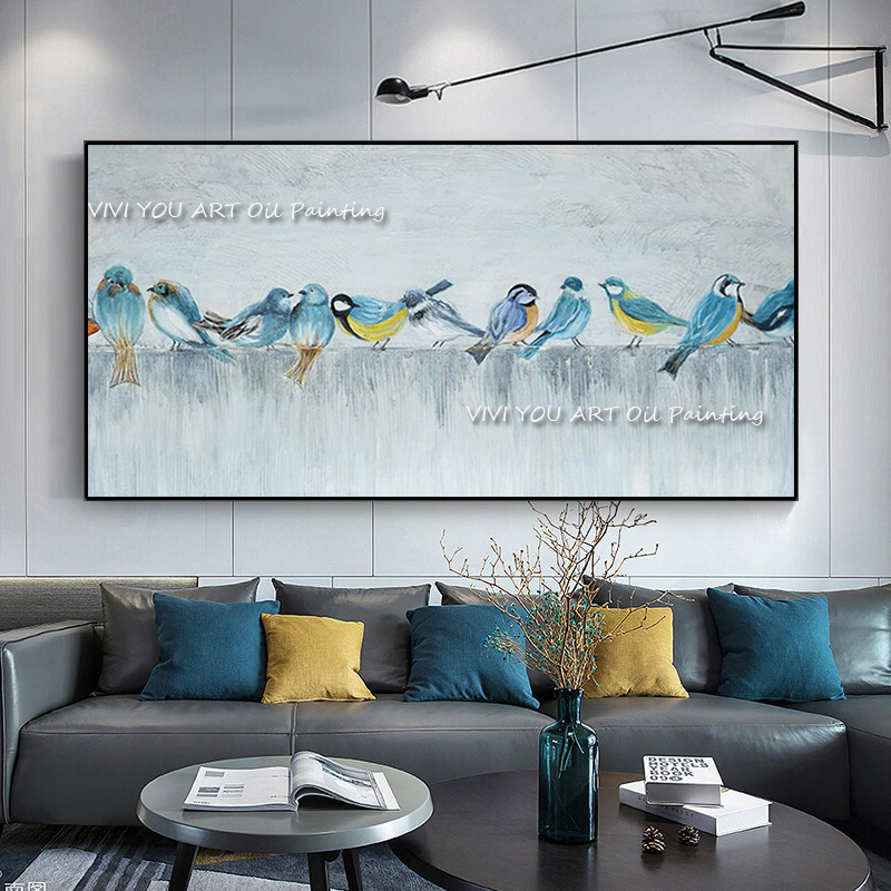 Home Decor Color Palettes - The Abstract Handmade Thick Oil Painting