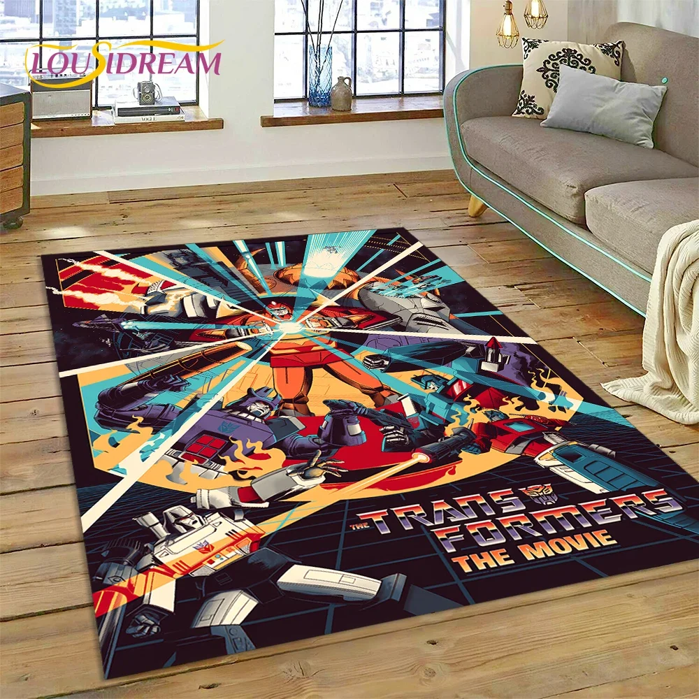 Home Decor Games Online Free - Cartoon T-Transformers Autobots 3D Carpet Rug