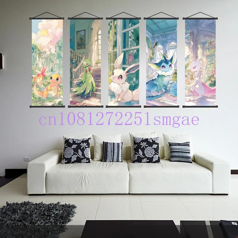 Canvas Painting - HD Pokémon Anime Scroll Painting Arcanine