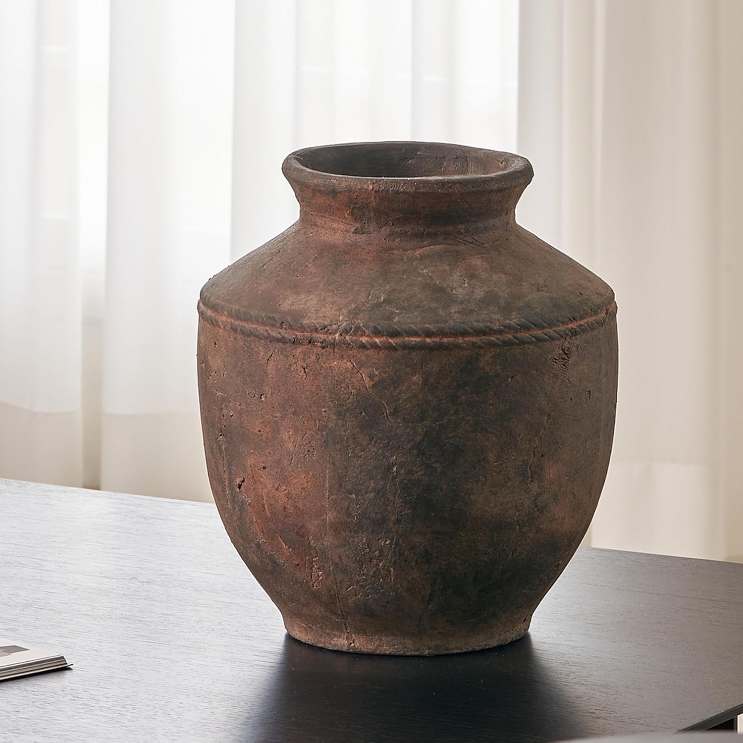 Home Decor Zen Style - LB2 Ceramic Rustic Vase, 13.6