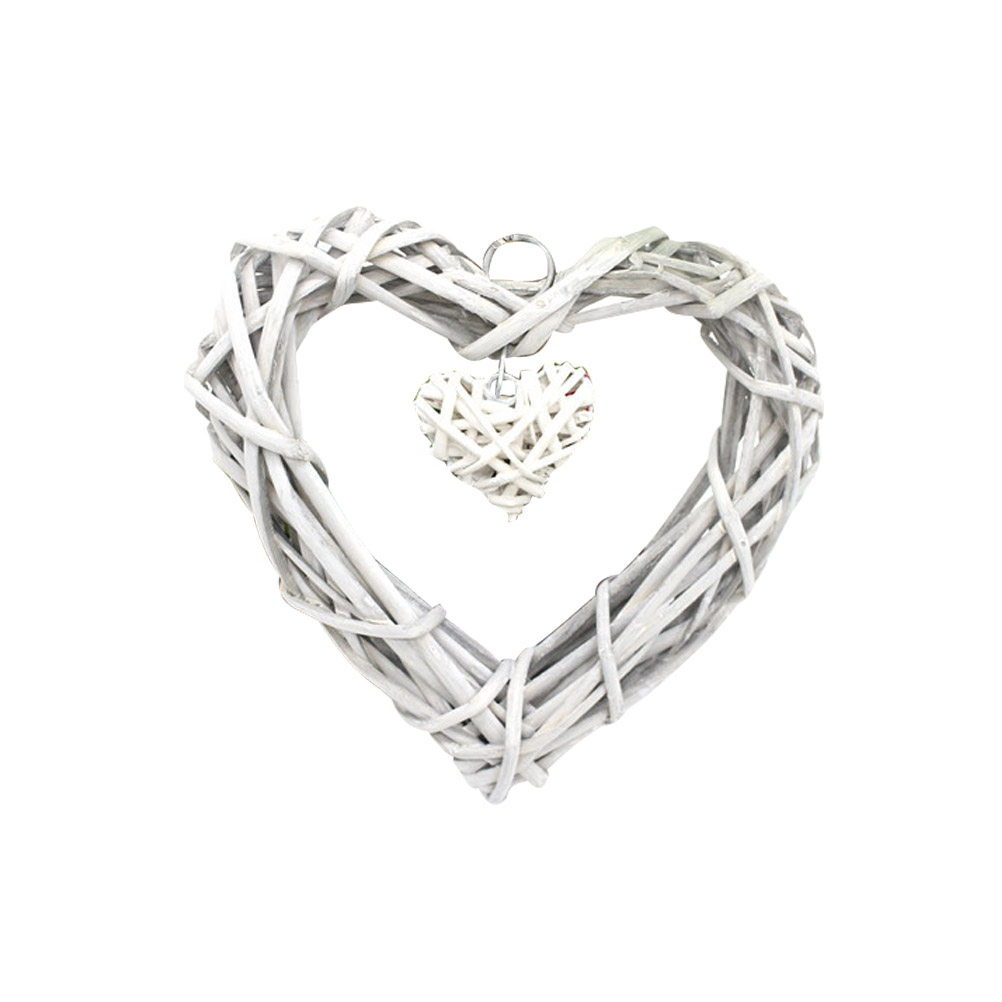 Beige Rustic Wicker Heart Deco - огляд і ціна Home Decor Rattan