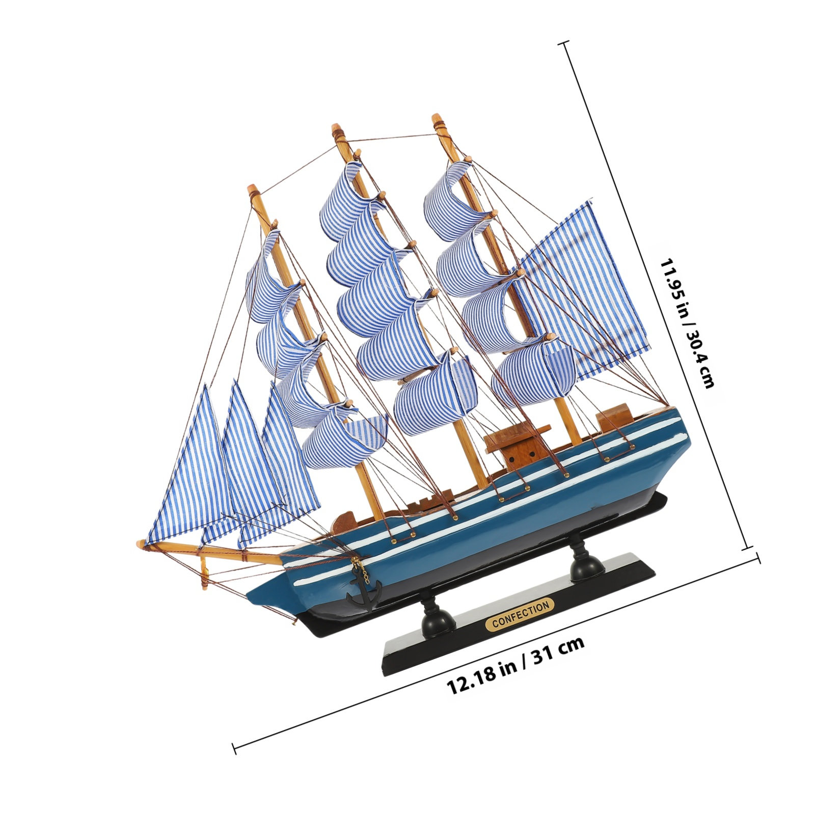 Wooden Sailboat Decor Delicate - огляд і ціна Home Decor Nautical