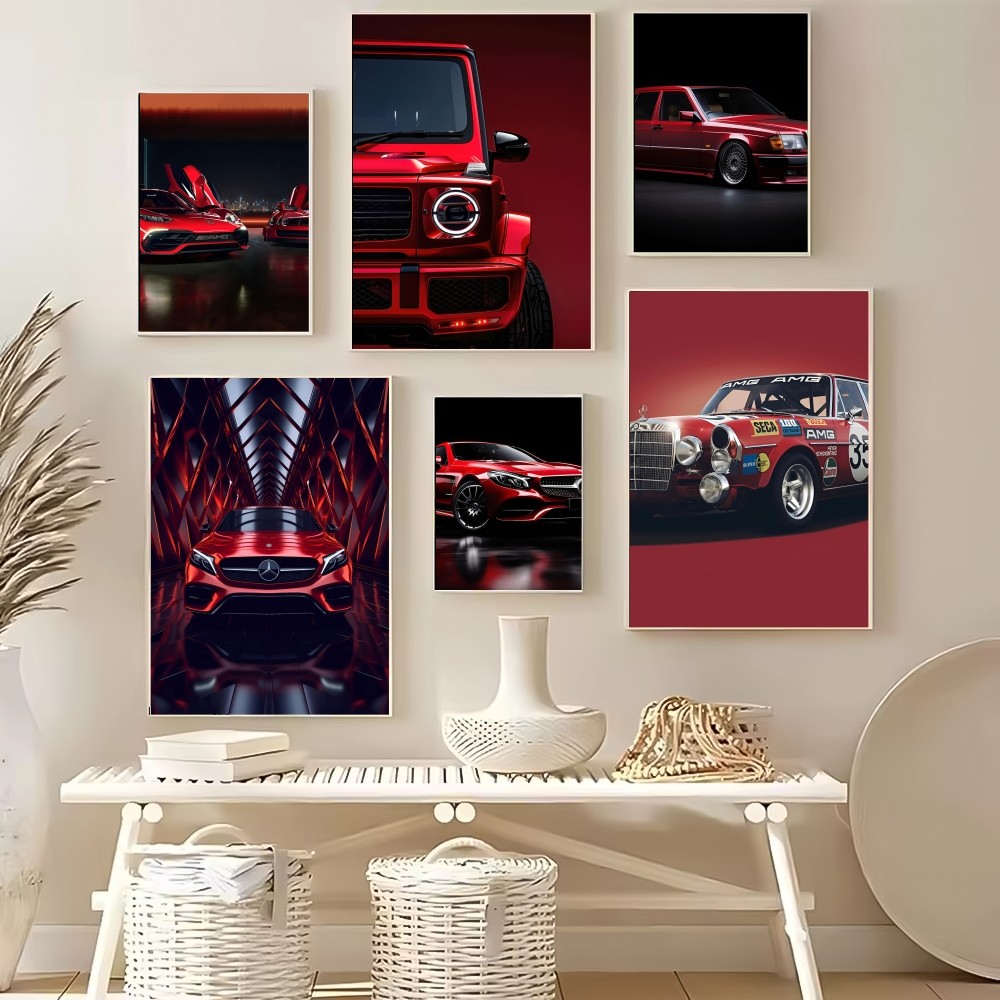 Red M-Mercedes B-Benz Poster M - огляд і ціна Home Decor Living Room Ideas