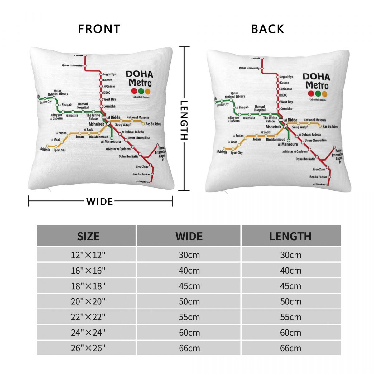 Qatar Doha Metro Map Square Pi - огляд і ціна Home Decor Qatar