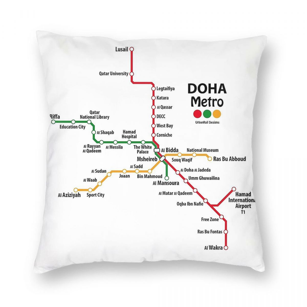 Qatar Doha Metro Map Square Pi - огляд і ціна Home Decor Qatar
