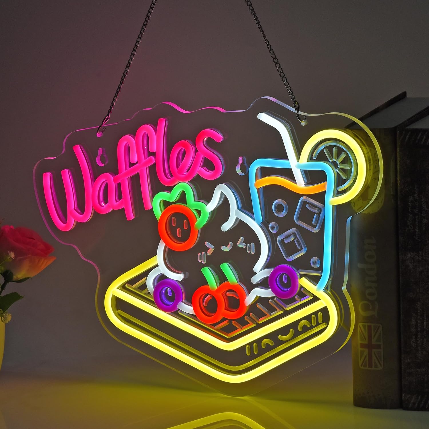 Waffles Neon Sign USB LED Neon - огляд і ціна Home Decor Retail Stores