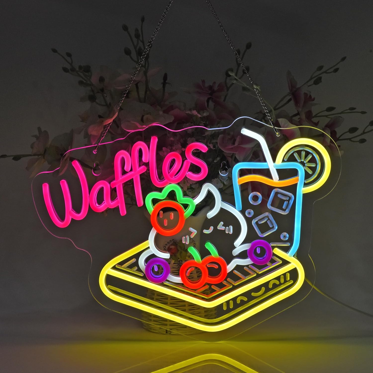 Waffles Neon Sign USB LED Neon - огляд і ціна Home Decor Retail Stores