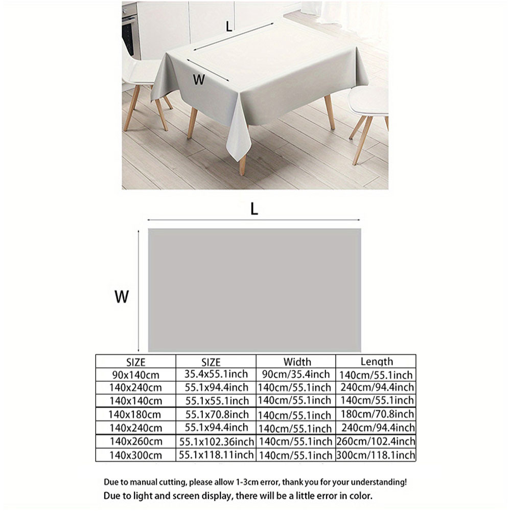 1pc, 2D Flat Printed Tableclot - огляд і ціна Home Decor Color Palettes
