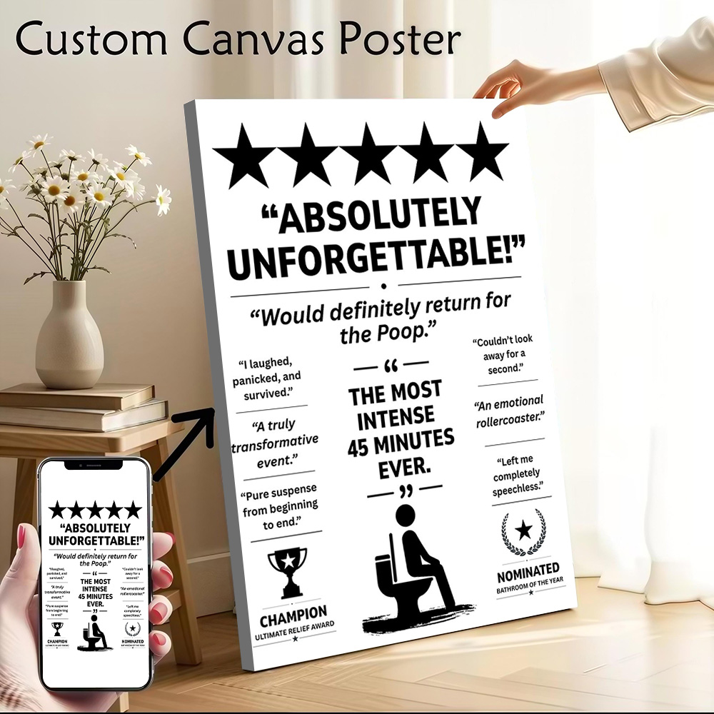 Funny Bathroom Review Printed  - огляд і ціна Review Home Decor