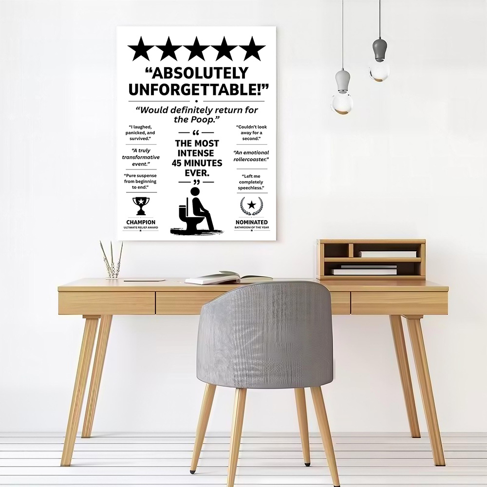 Funny Bathroom Review Printed  - огляд і ціна Review Home Decor