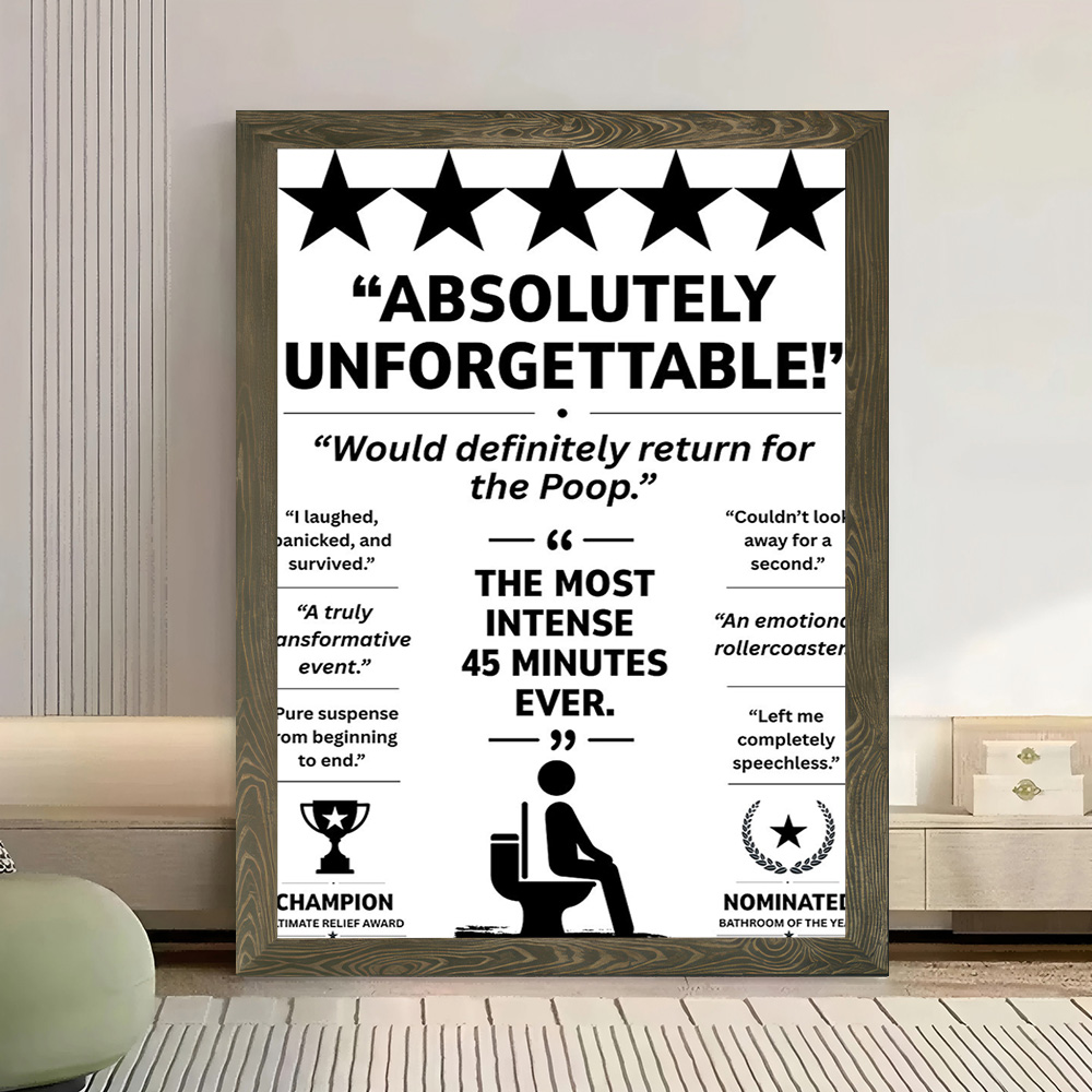 Funny Bathroom Review Printed  - огляд і ціна Review Home Decor