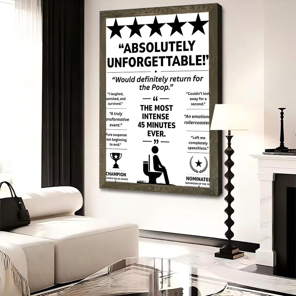 Funny Bathroom Review Printed  - огляд і ціна Review Home Decor