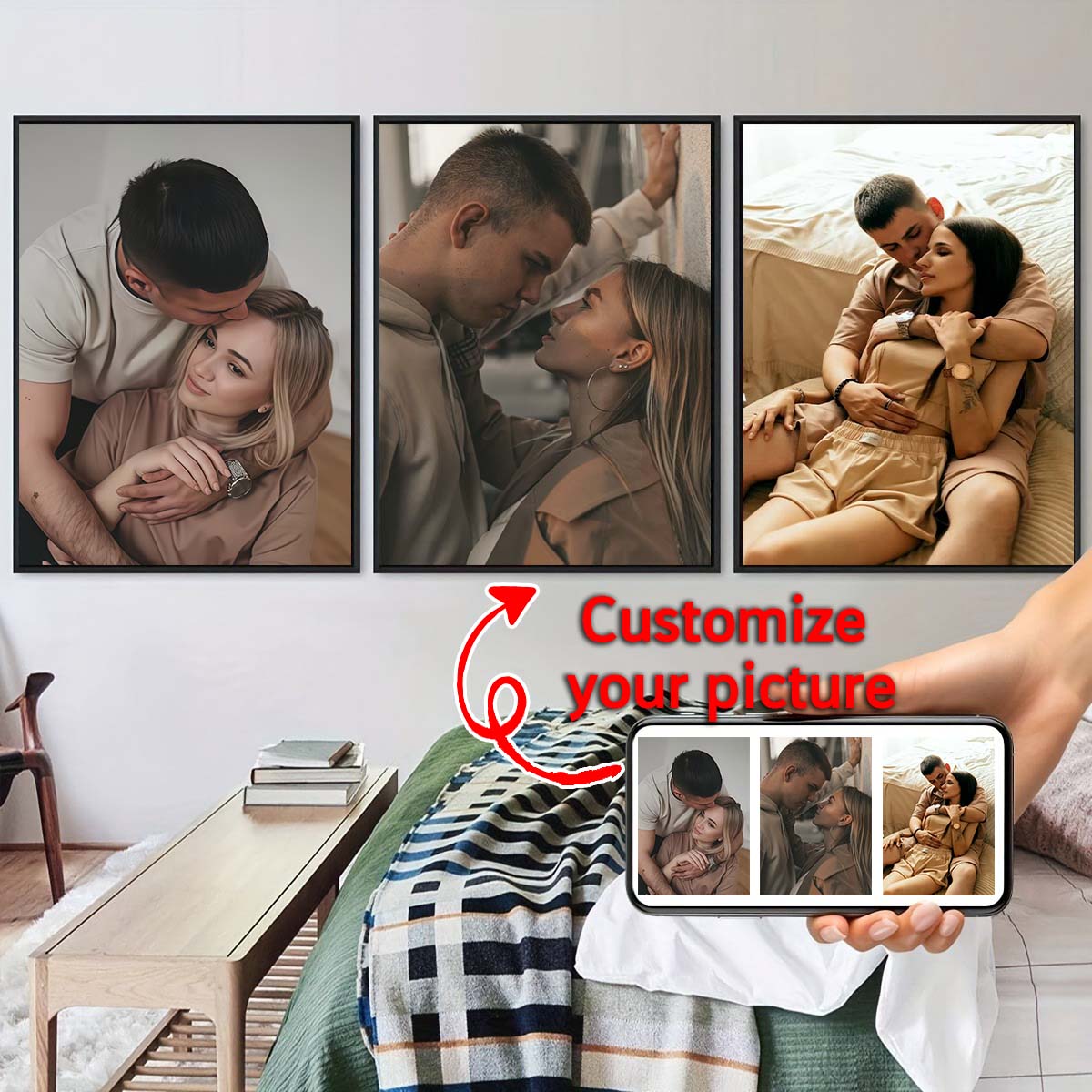 Triptych - 2D custom photo woo - огляд і ціна Canvas Painting