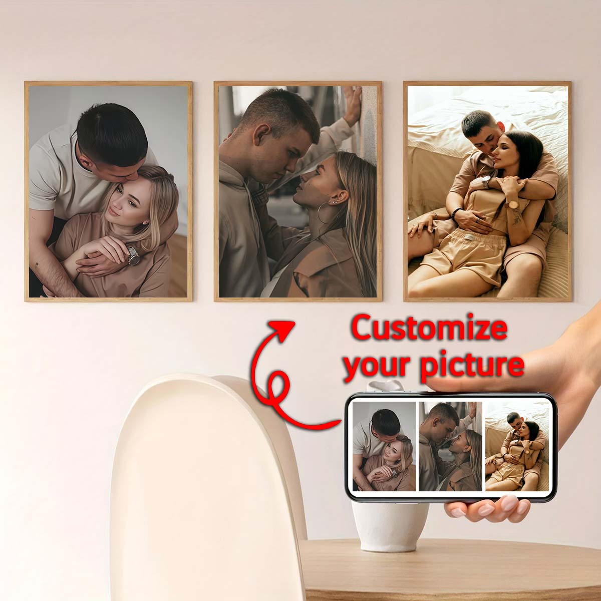 Triptych - 2D custom photo woo - огляд і ціна Canvas Painting