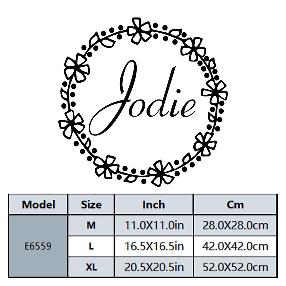 1PC Lovely Wreath Custom Text  - огляд і ціна Home Decor Sticker