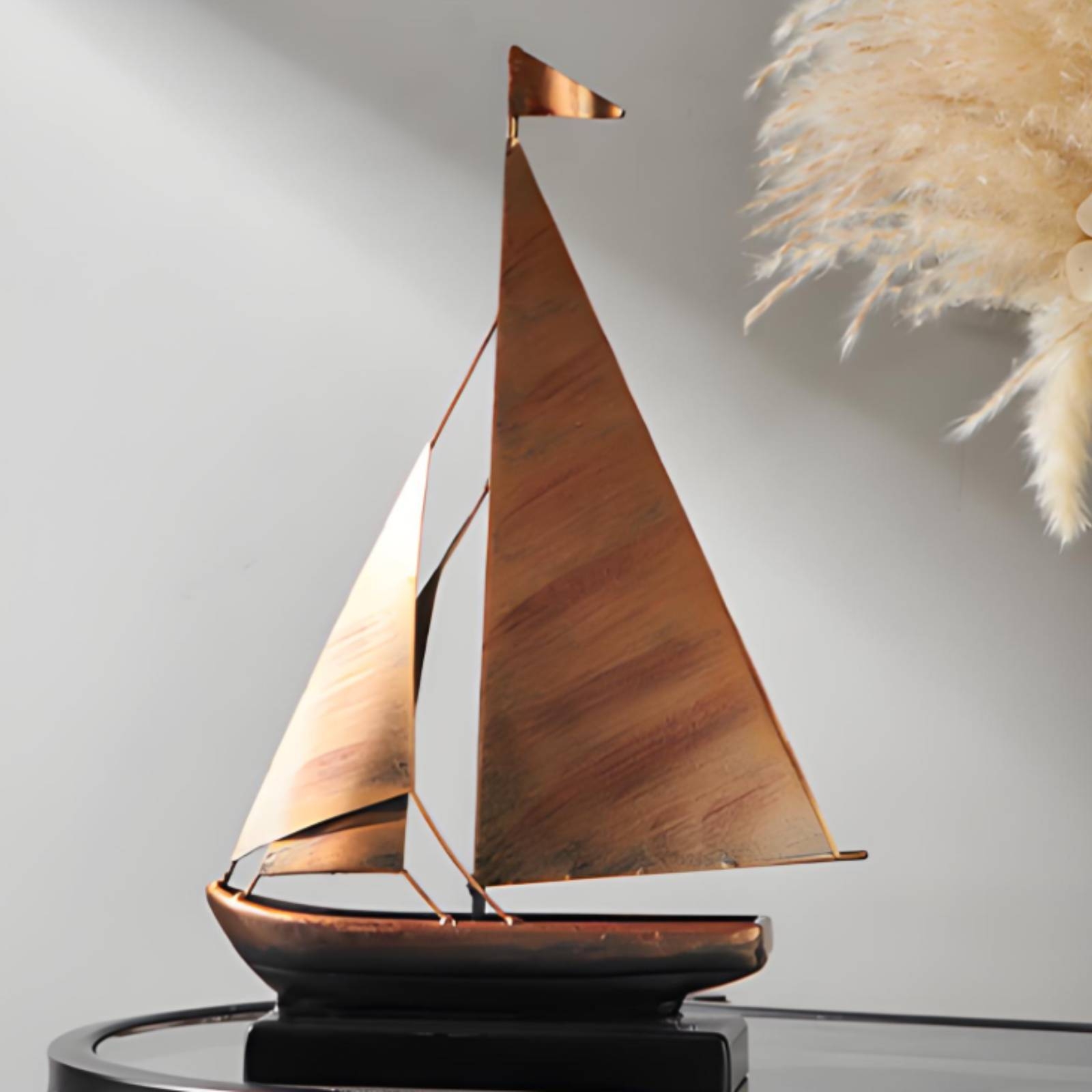 Bronze-Gold Sailboat Ornament  - огляд і ціна Home Decor Nautical