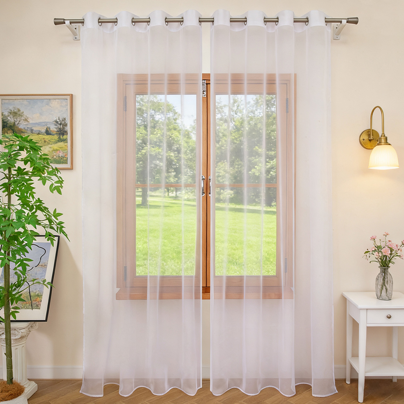1PC White Sheer Curtain, Gromm - огляд і ціна Home Decor Pt