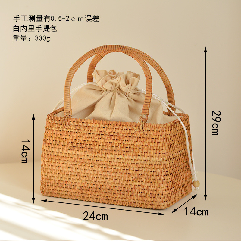 Casual Hollow Rattan Basket Ba - огляд і ціна Home Decor Rattan