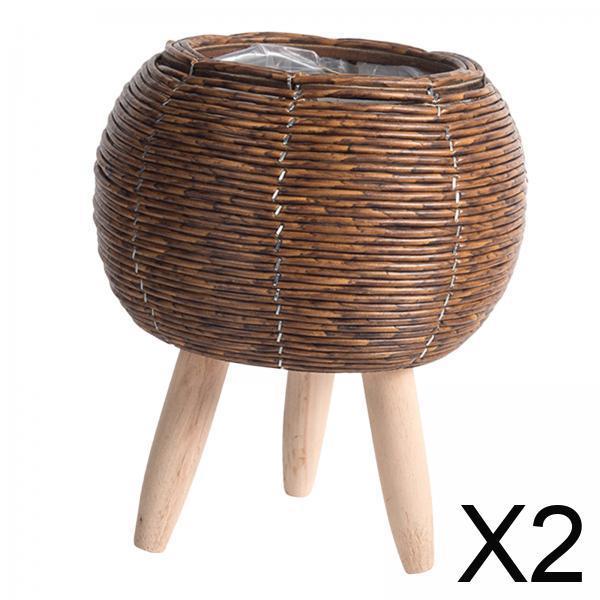Woven Basket with Stand Indoor - огляд і ціна Home Decor Rattan
