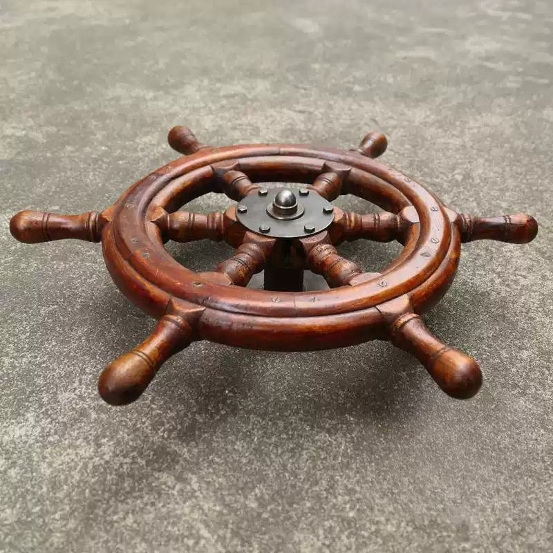 55CM Solid Wood Ship Steering  - огляд і ціна Home Decor Nautical
