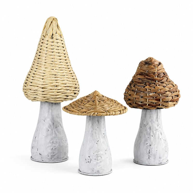Rustic Rattan Mushroom Garden  - огляд і ціна Home Decor Rattan
