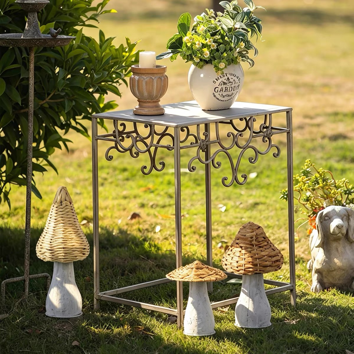 Rustic Rattan Mushroom Garden  - огляд і ціна Home Decor Rattan
