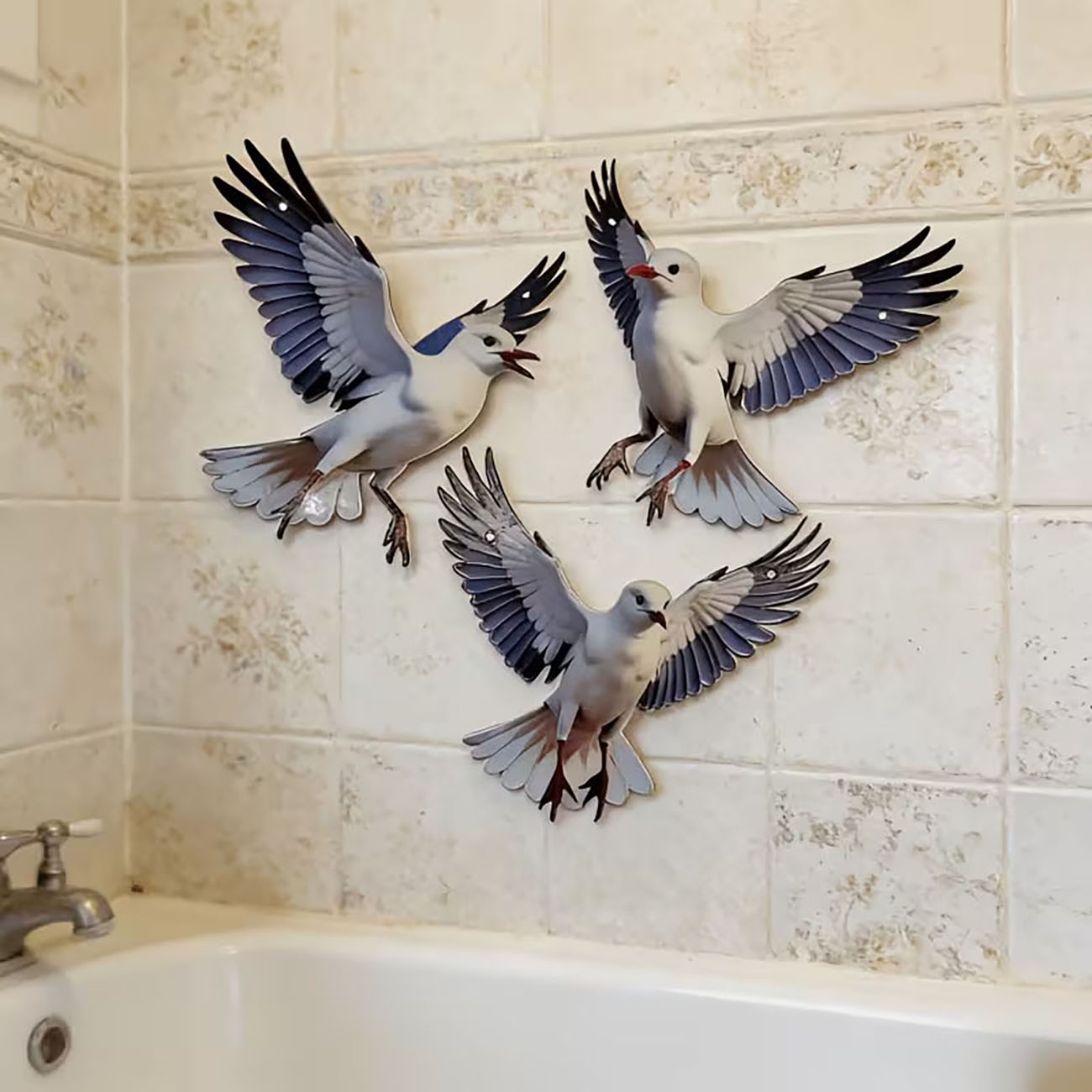 3 Pcs 2D Flat Wooden Seagull W - огляд і ціна Home Decor Nautical