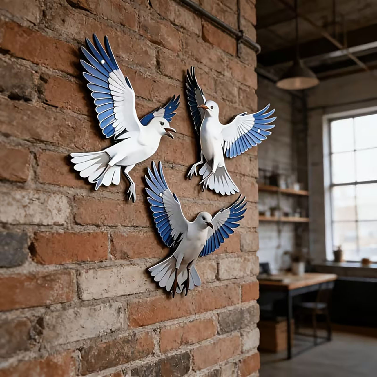 3 Pcs 2D Flat Wooden Seagull W - огляд і ціна Home Decor Nautical