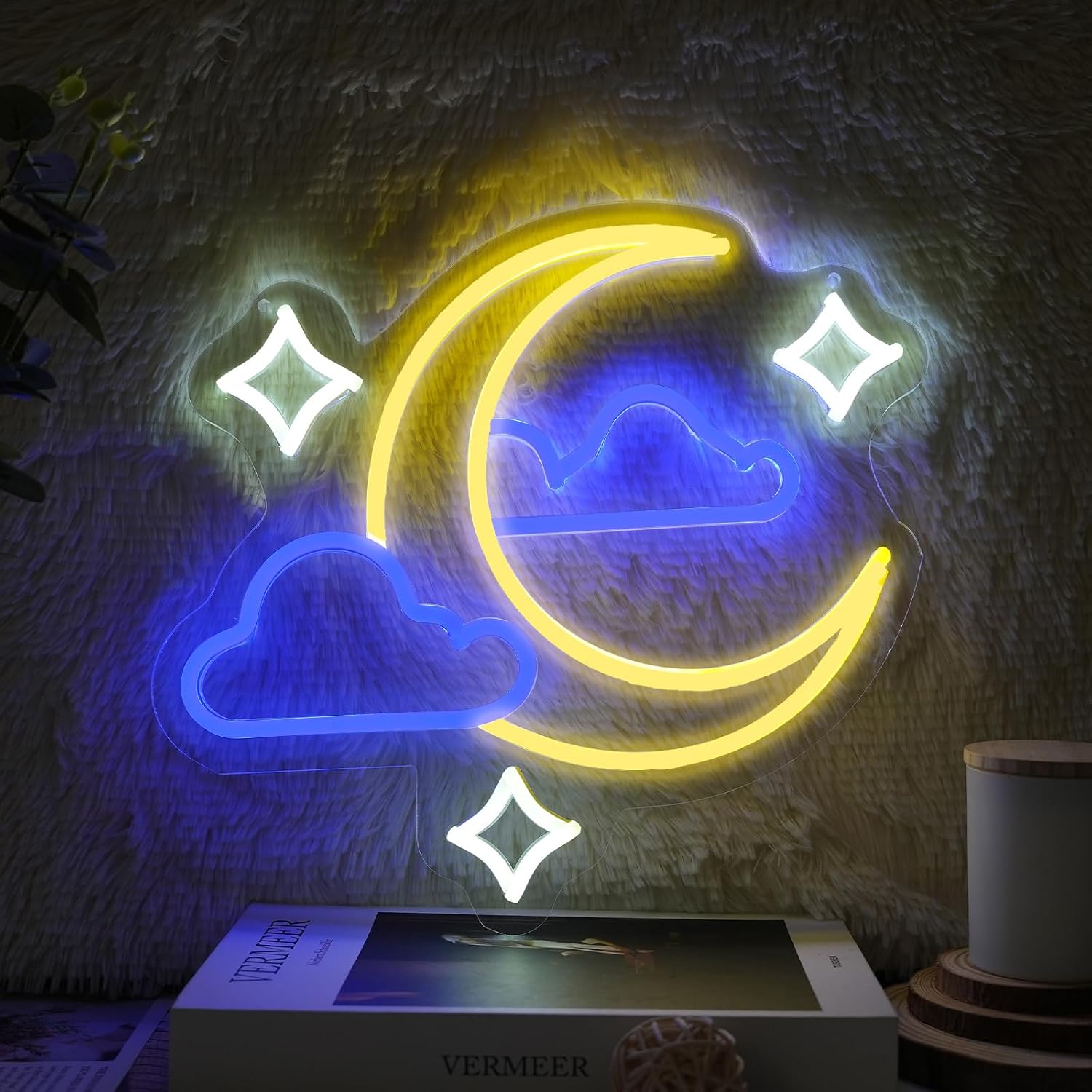 Moon Cloud Star LED Neon Sign  - огляд і ціна Hanging Moon Lamp