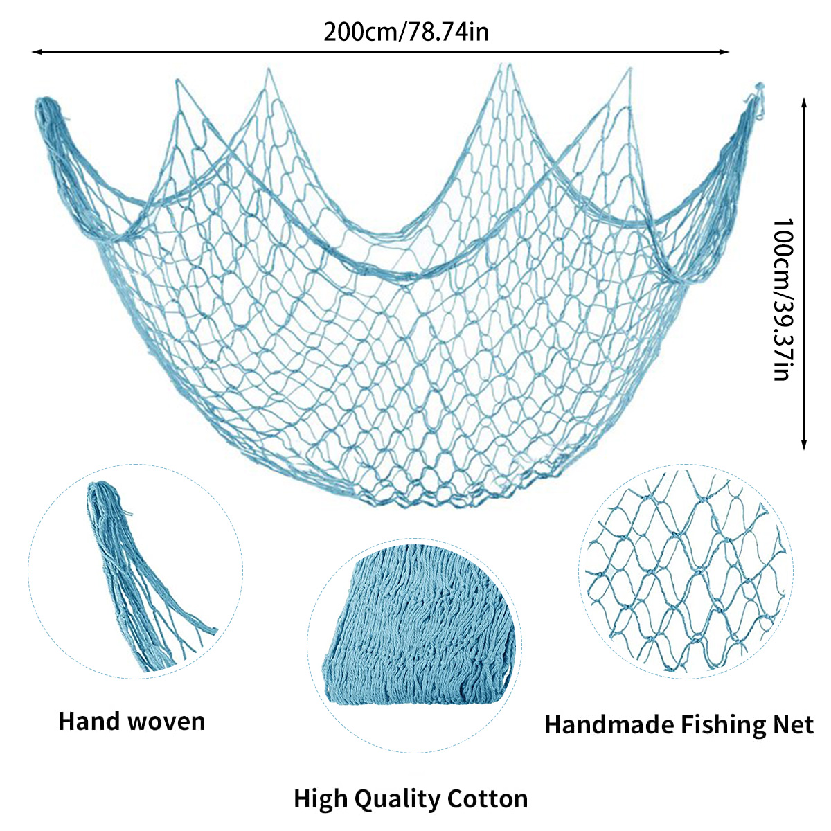 2Pcs Fishing Net Wall Hangings - огляд і ціна Home Decor Nautical