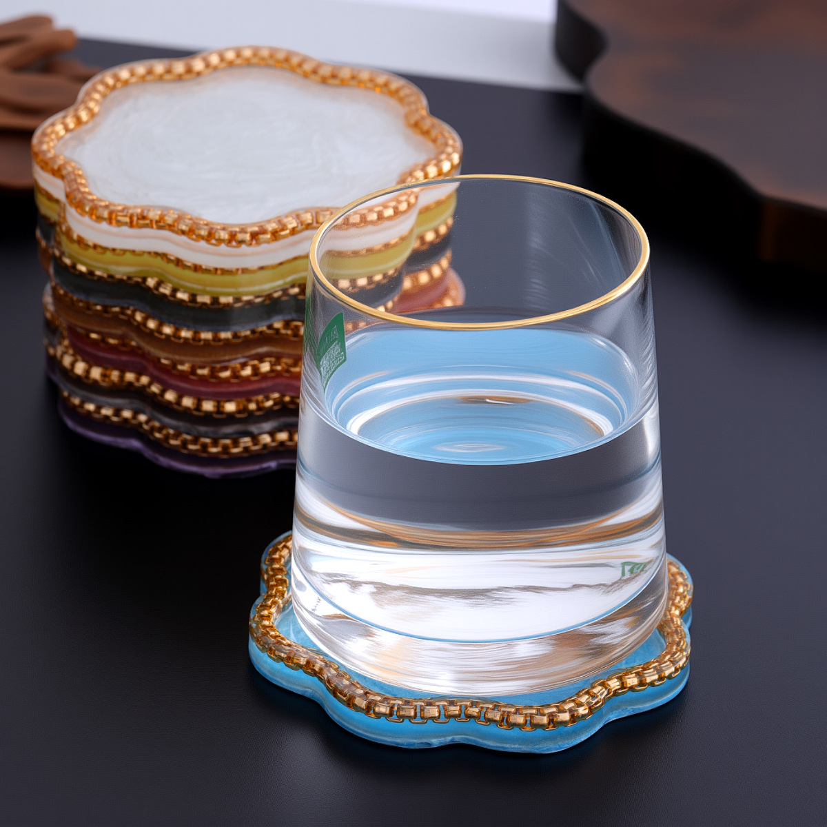 Resin Agate Gold Color Palette - огляд і ціна Home Decor Color Palettes