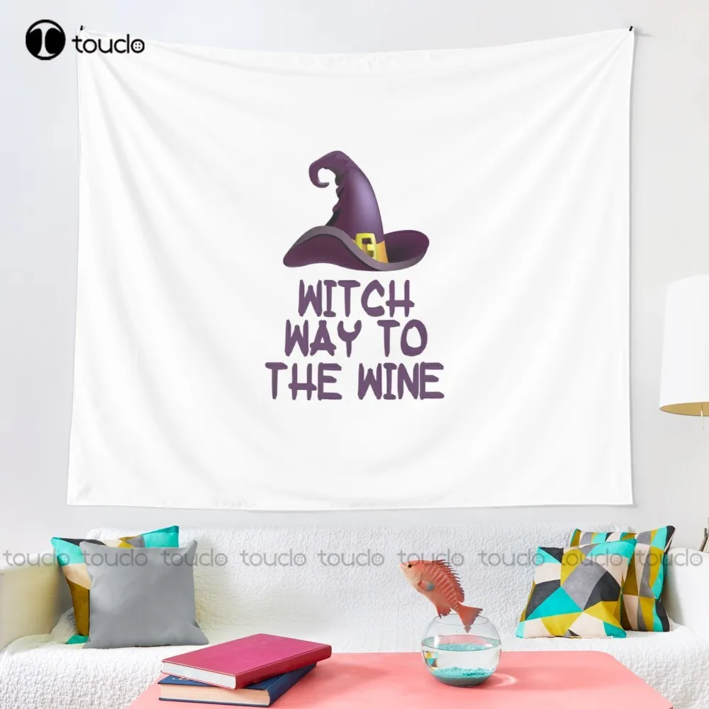 Witch Way To The Wine Tapestry - огляд і ціна Review Home Decor