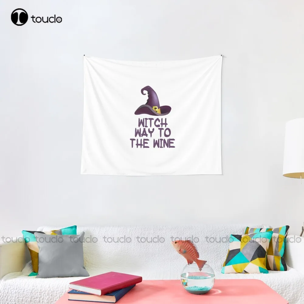 Witch Way To The Wine Tapestry - огляд і ціна Review Home Decor