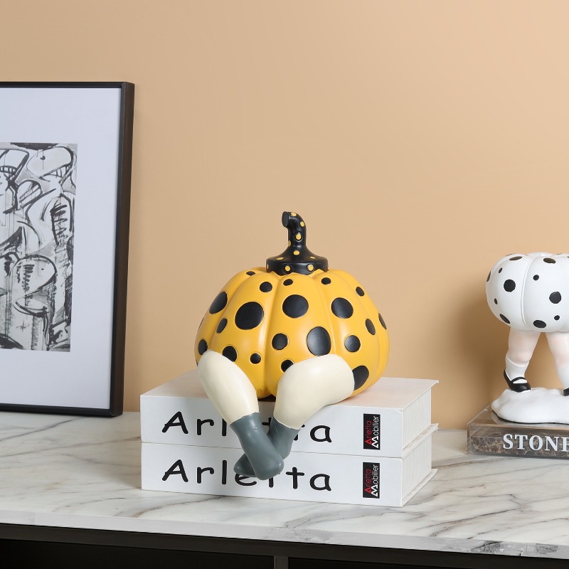 Abstract Polka Dot Pumpkin Dol - огляд і ціна Abstract Sculpture Resin