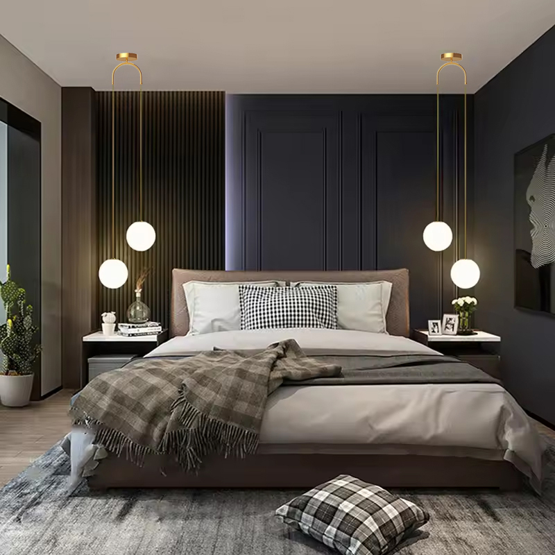 Bedroom Bedside Hanging Pendan - огляд і ціна Hanging Moon Lamp