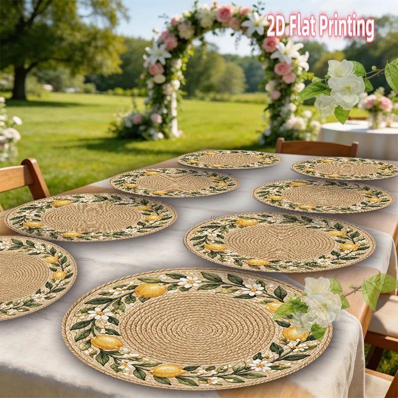 4-Piece 2D Printed Placemats - - огляд і ціна Home Decor Rattan