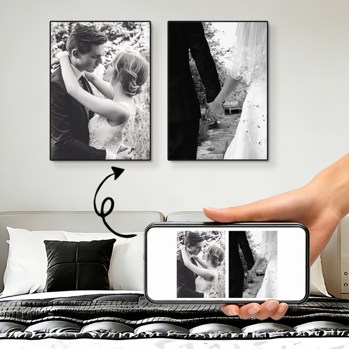 2pcs/set Custom Canvas Printin - огляд і ціна Home Decor Aesthetic Pinterest