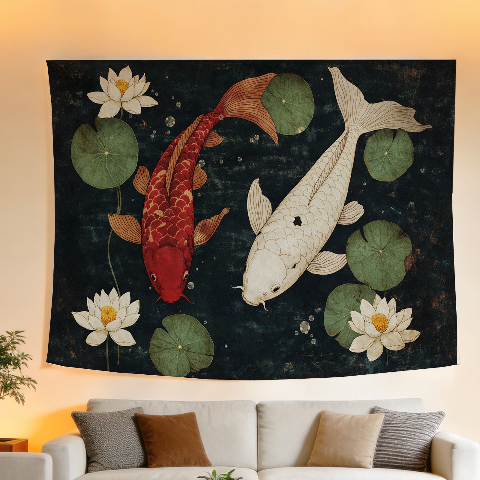 Luxury Koi Fish and Lotus Flow - огляд і ціна Home Decor Zen Style