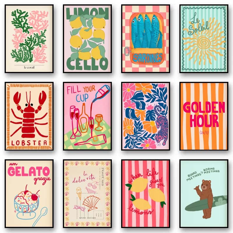 Tropical Preppy Poster Seashel - огляд і ціна Home Decor Aesthetic Pinterest