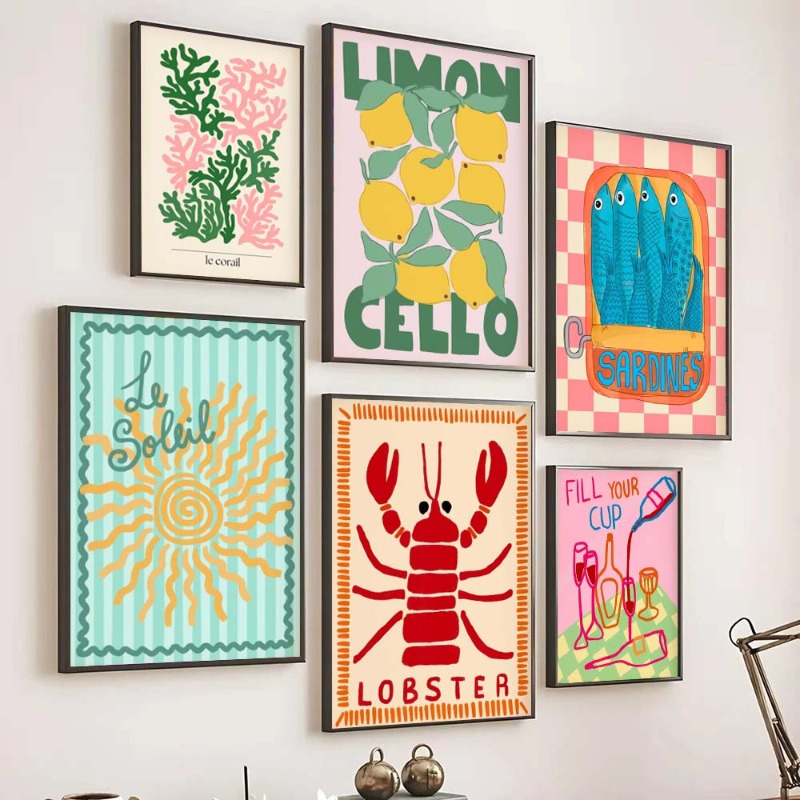 Tropical Preppy Poster Seashel - огляд і ціна Home Decor Aesthetic Pinterest