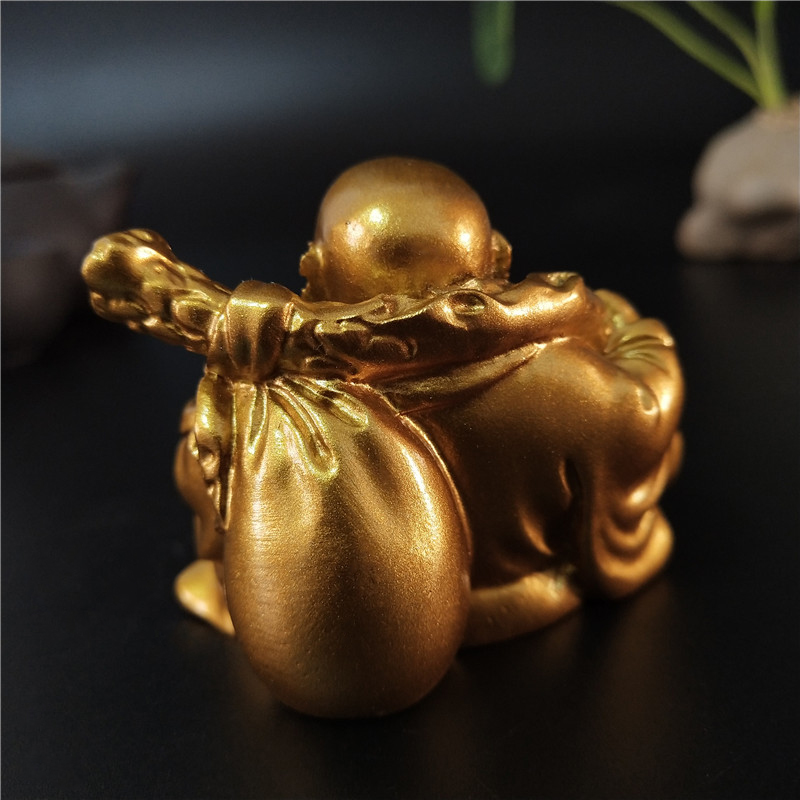 Golden Laughing Buddha Statue  - огляд і ціна Home Decor On Sale