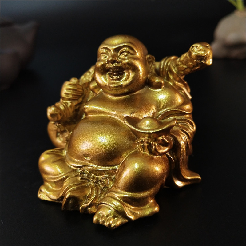 Golden Laughing Buddha Statue  - огляд і ціна Home Decor On Sale