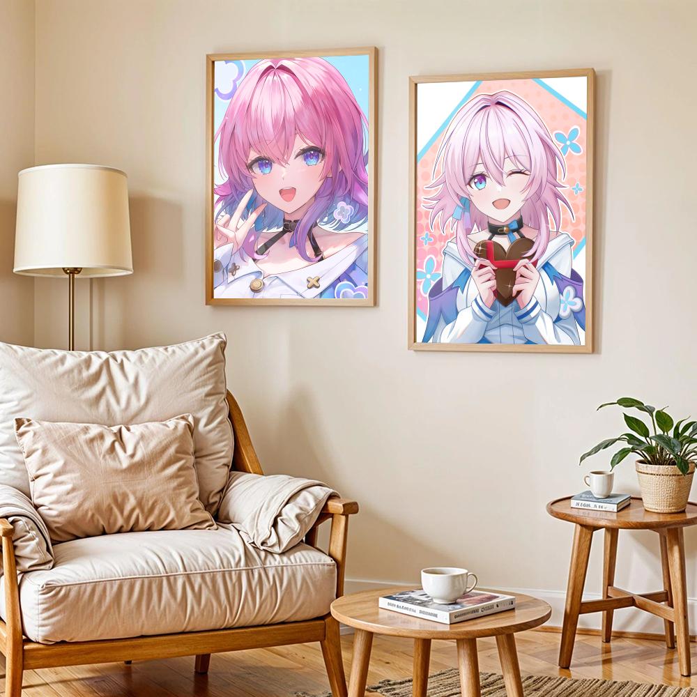March 7th Honkai Poster Modern - огляд і ціна Home Decor Living Room Ideas