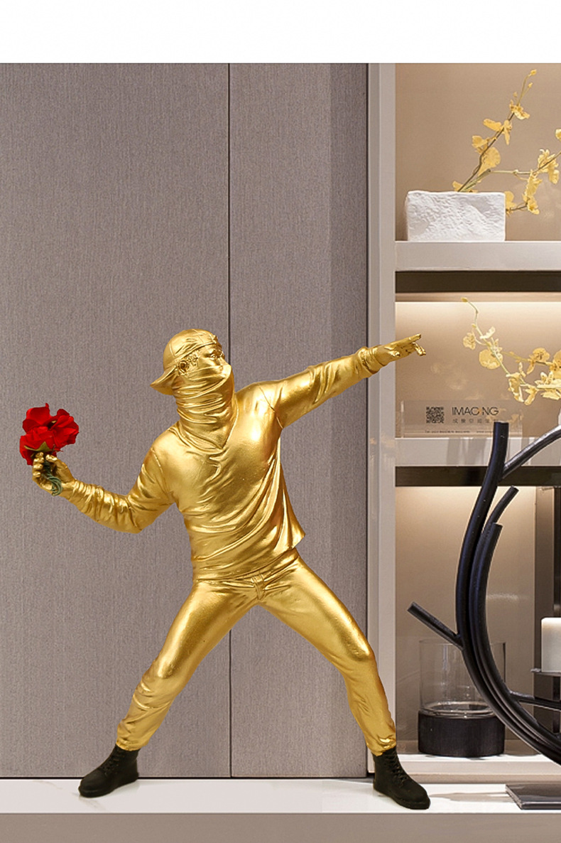 Banksy Still Flower Decoration - огляд і ціна Abstract Sculpture Resin