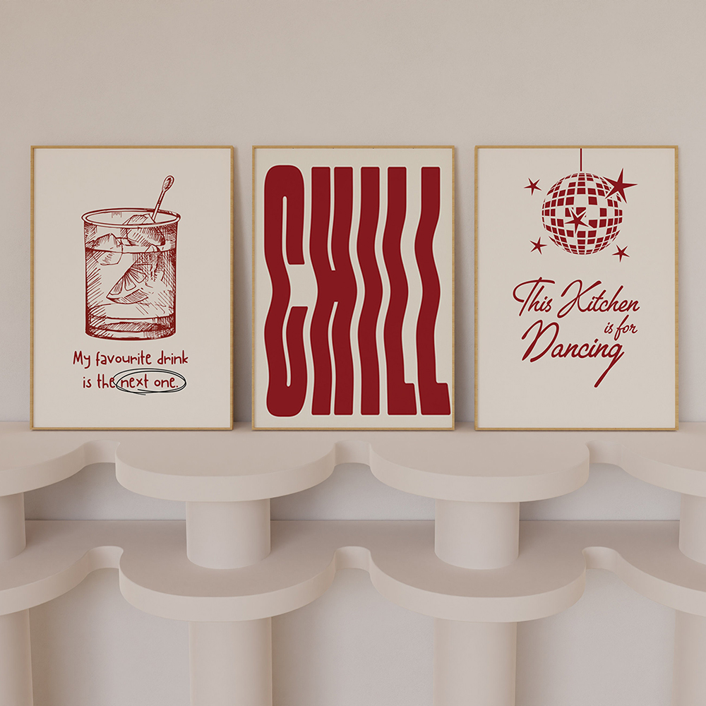 Trendy Retro Wall Set Prints A - огляд і ціна Home Decor Aesthetic Pinterest